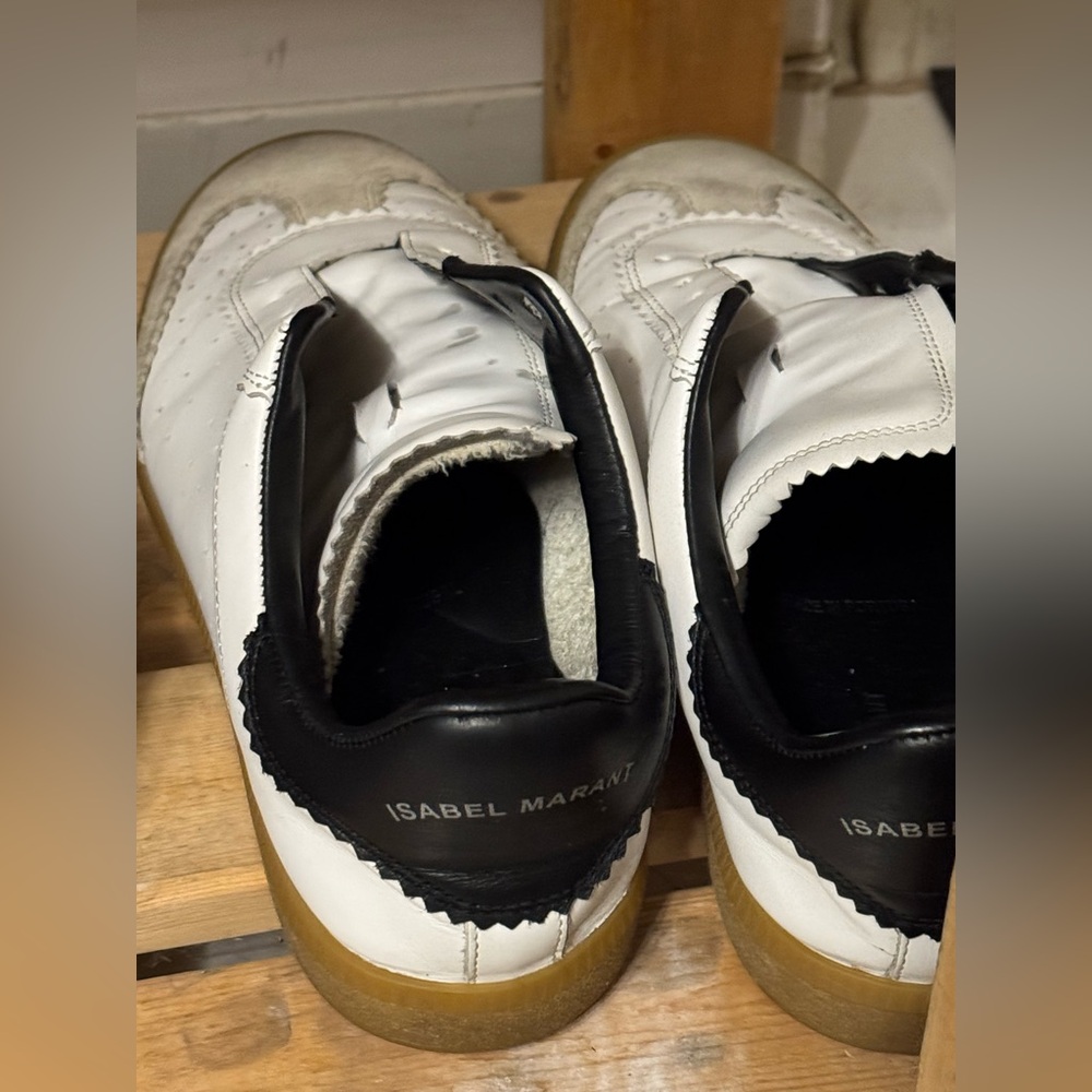 Black and White Leather Sneakers
